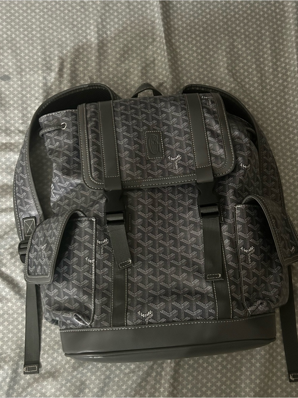 Goyard alpin Designer Mens Patterned grey Backpack